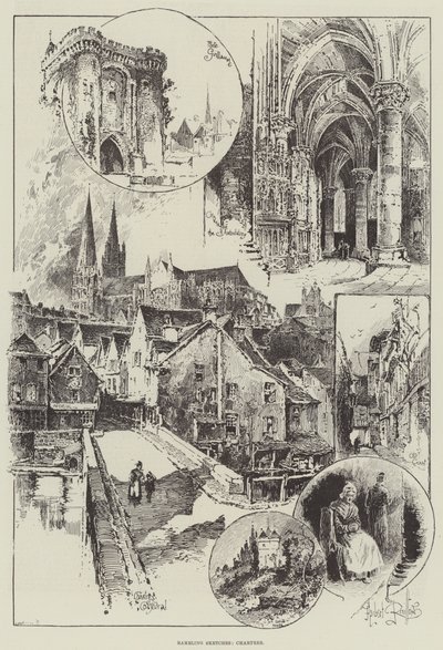 Rambling Sketches, Chartres by Herbert Railton